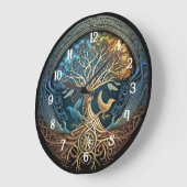 Yggdrasil Tree of Life Grote Klok (Hoek)