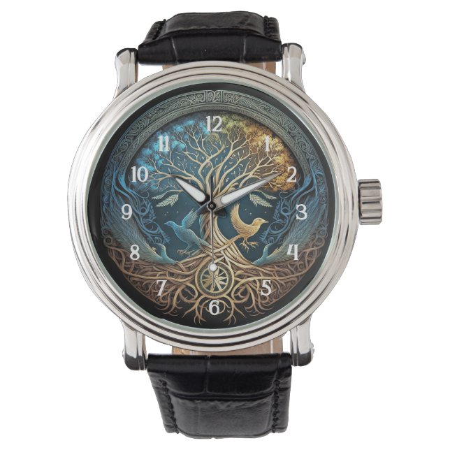 Yggdrasil Tree of Life Horloge (Voorkant)