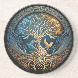 Yggdrasil Tree of Life Zandsteen Onderzetter