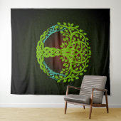 Yggdrasil Viking-boom van het leven Edda Nordic De Wandkleed (In Situ (horizontaal))