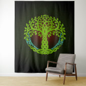 Yggdrasil Viking-boom van het leven Edda Nordic De Wandkleed (In situ)