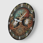 Yggdrasil Viking Tree of Life Grote Klok (Hoek)