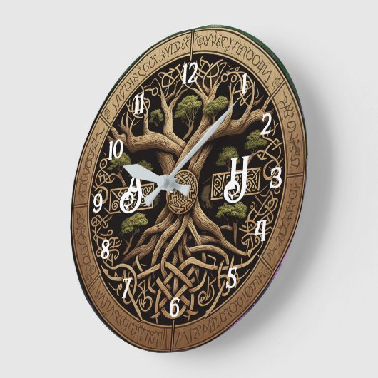 Yggdrasil Viking Tree of Life Large Clock Grote Klok (Hoek)