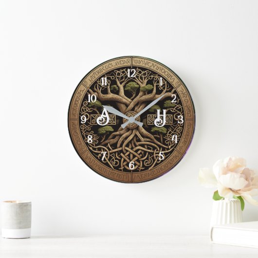 Yggdrasil Viking Tree of Life Large Clock Grote Klok (Huis)