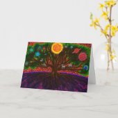 Yggdrasil Wenskaart Kaart (Gele Bloem)