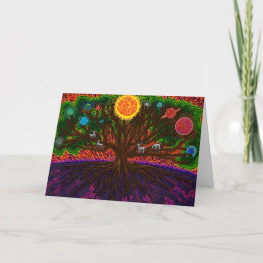 Yggdrasil Wenskaart Kaart (Voorkant)