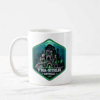 Y'ha-nthlei Abyssale Stad Vintage Reisbadge Koffiemok