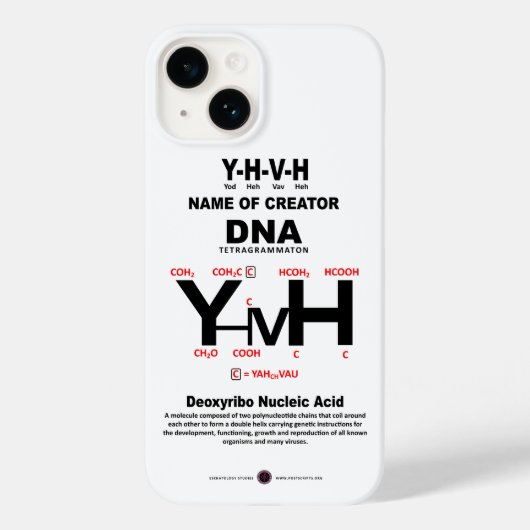 YHVH-DNA Chemical Bond Case-Mate iPhone Case (Achterkant)