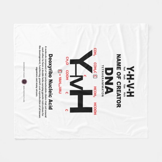 YHVH-DNA Chemical Bond Fleece Deken (Voorkant (Horizontaal))