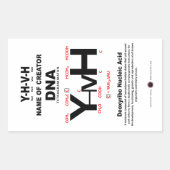 YHVH-DNA Chemical Bond Rechthoekige Sticker (Voorkant)