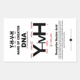 YHVH-DNA Chemical Bond Rechthoekige Sticker