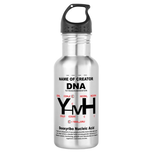 YHVH-DNA Chemical Bond Waterfles (Voorkant)