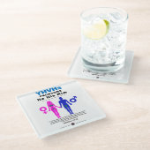 YHVH's ronouns Glazen Onderzetter (Schuin)