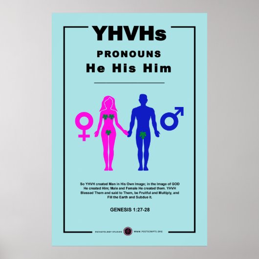 YHVH's ronouns Poster (Voorkant)