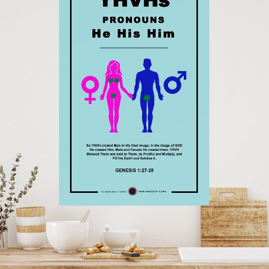 YHVH's ronouns Poster (Keuken)