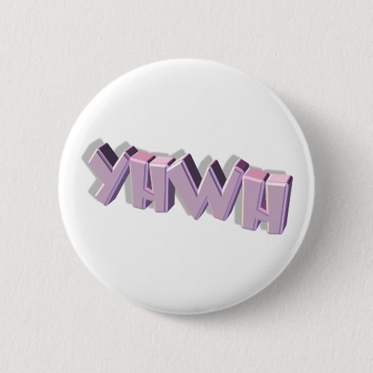 YHWH3 3D RONDE BUTTON 5,7 CM (Voorkant)