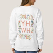 Yhwh bloemensweatshirt voor dames trui (Achterkant)
