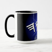 YHWH Blue Starburst Mok, 15 oz Two-Tone Coffee Mok (Links)