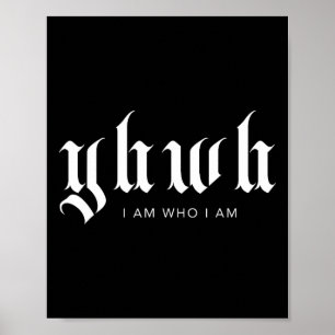 YHWH Christelijke Streetwear Esthetische Bijbeltek Poster