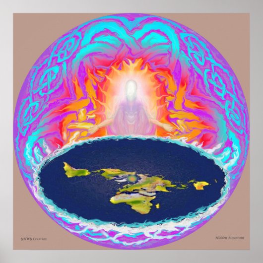 YHWH Creatie origineel schilderij ~ Verborgen berg Poster (Voorkant)