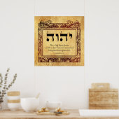 YHWH Hebreeuws Name of God  Canvas Art Print (Keuken)