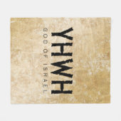 YHWH (Jehovah) Fleece Deken (Voorkant (Horizontaal))
