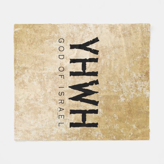 YHWH (Jehovah) Fleece Deken (Voorkant (Horizontaal))