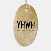 YHWH (Jehovah) God van Israël Keramisch Ornament (Rechts)