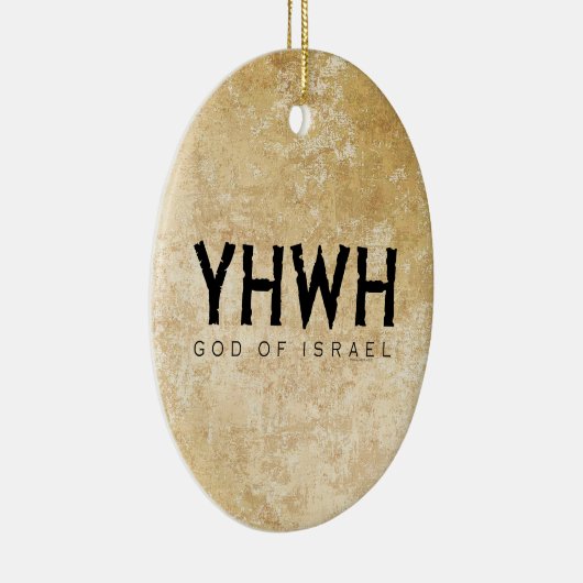 YHWH (Jehovah) God van Israël Keramisch Ornament (Rechts)