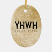 YHWH (Jehovah) God van Israël Keramisch Ornament (Voorkant)
