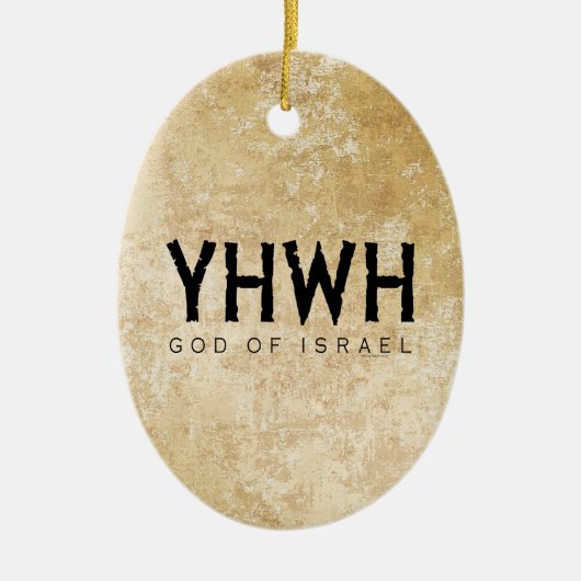 YHWH (Jehovah) God van Israël Keramisch Ornament (Voorkant)