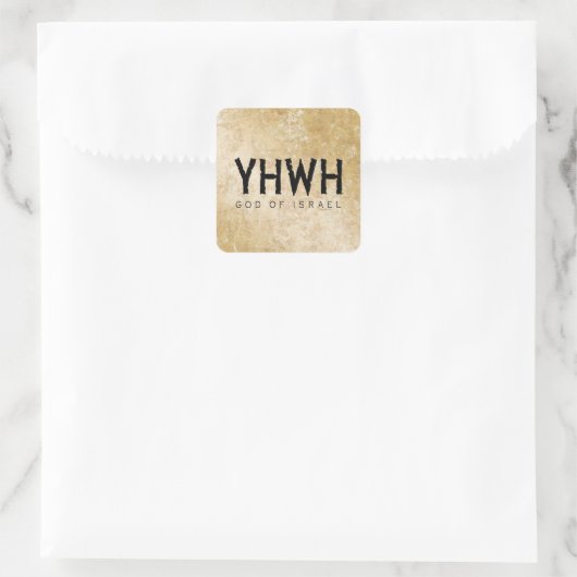 YHWH Jehovah Vierkante Sticker (Tas)