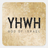 YHWH Jehovah Vierkante Sticker (Voorkant)