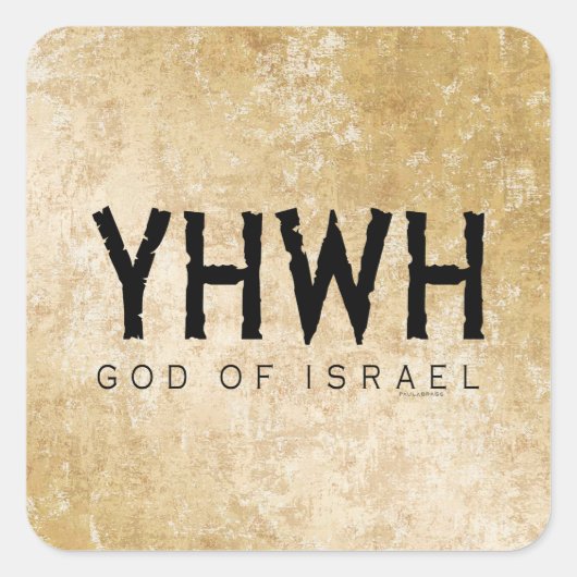 YHWH Jehovah Vierkante Sticker (Voorkant)