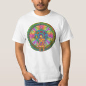 YHWH-man met regenboogbraid T-shirt (Voorkant)