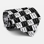 YHWH Yahweh Jehovah God Checkerboard Necktie Stropdas (Opgerold)