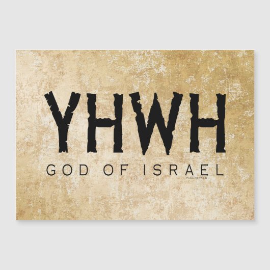 YHWH (Yahweh, Jehovah) God Israel Tetragrammaton (Voorkant)
