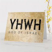 YHWH (Yahweh, Jehovah) God Israel Tetragrammaton Kaart (Gele Bloem)