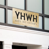 YHWH (Yahweh, Jehovah) God van Israël Spandoek (Buitenkant Gebouw)