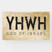 YHWH (Yahweh, Jehovah) God van Israël Spandoek (Horizontaal)