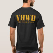 YHWH (Yahweh, Jehovah) Stencil Tetragrammaton T-shirt (Achterkant)