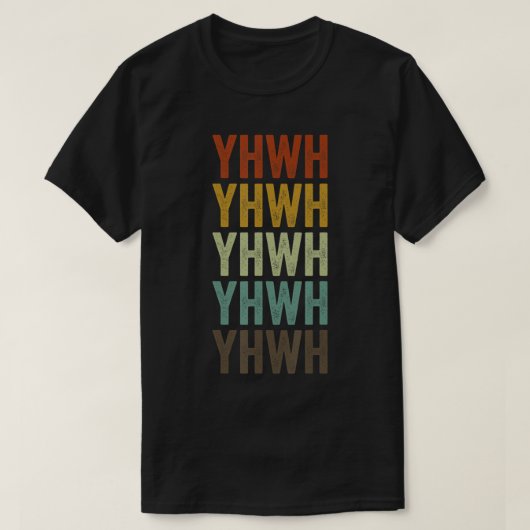 YHWH YHWH Yahweh Hebrew T-Shirt (Design voorkant)