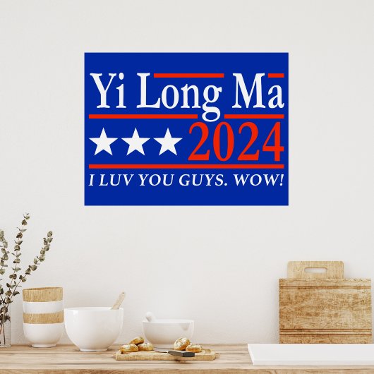 Yi Long MA 2024 Ik hou van jullie jongens Poster (Keuken)