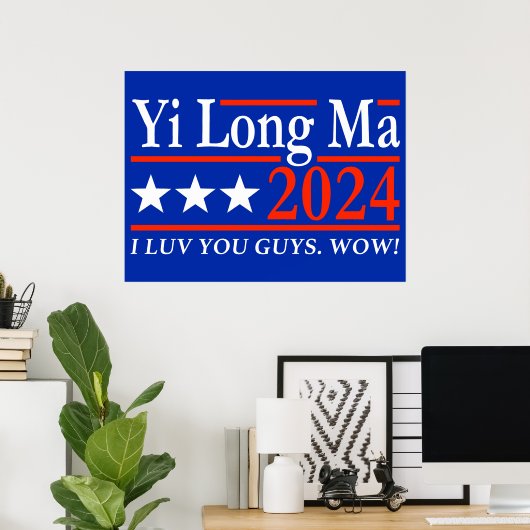 Yi Long MA 2024 Ik hou van jullie jongens Poster (Thuiskantoor)
