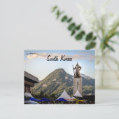 Yi Sun-Shin Standbeeld Zuid-Korea Briefkaart (Staand voorkant)