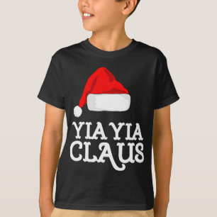 Yia-Yia Claus Kerst Pet PJ Groep Matching Paja T-shirt