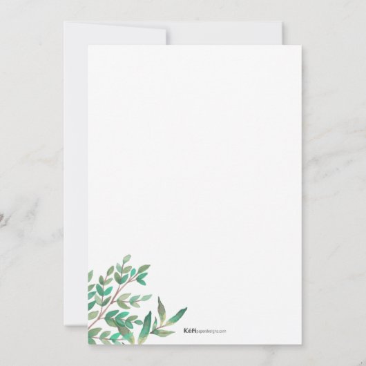 Yianni Baptism uitnodiging. Kaart (Achterkant)