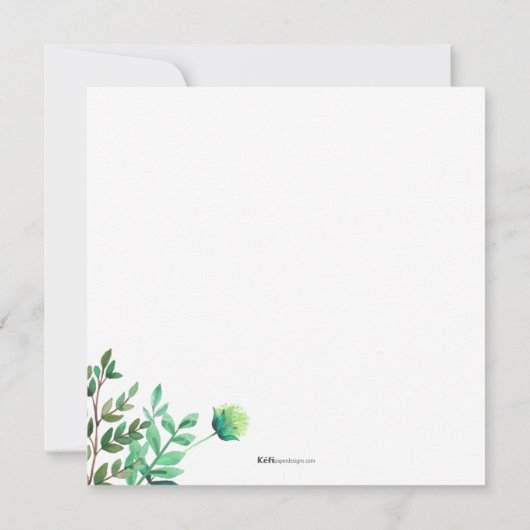 Yianni Square Baptism uitnodiging (Achterkant)