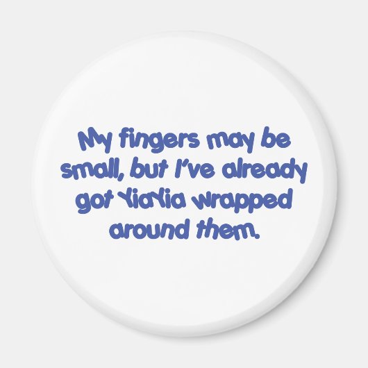 YiaYia' s Wrapped (Blauw) Magneet (Voorkant)