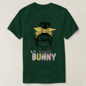 Yiayia Bunny Messy Bun Easter Day Family Apparel T-shirt (Design voorkant)